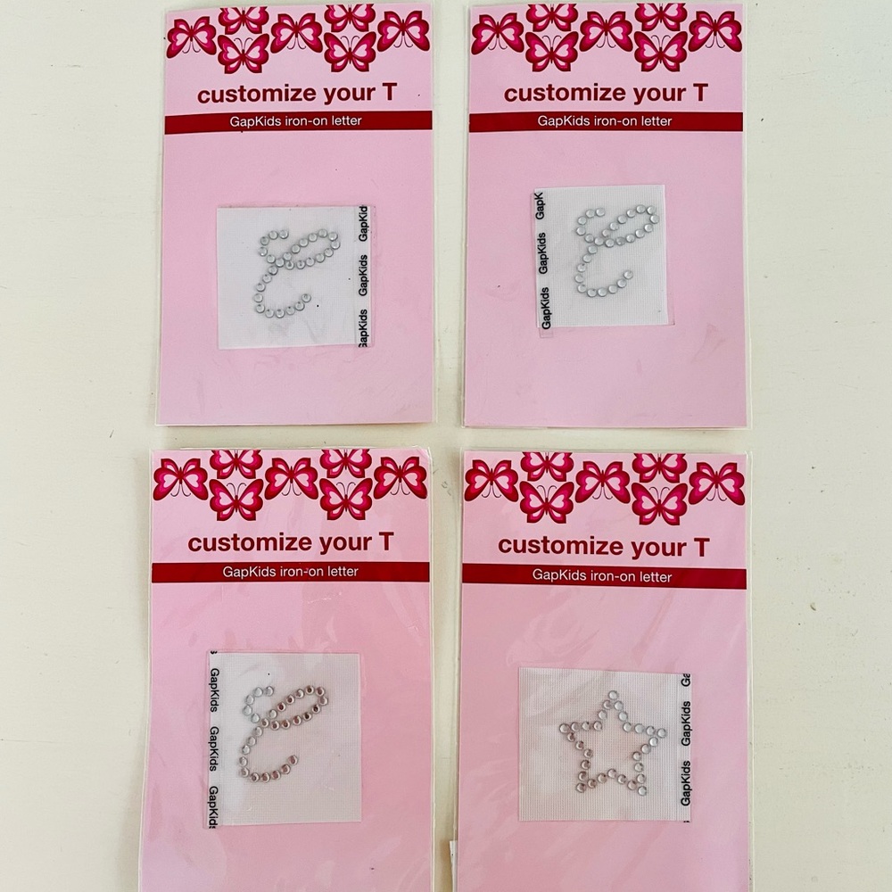 Iron-on Applique Letters Rhinestones